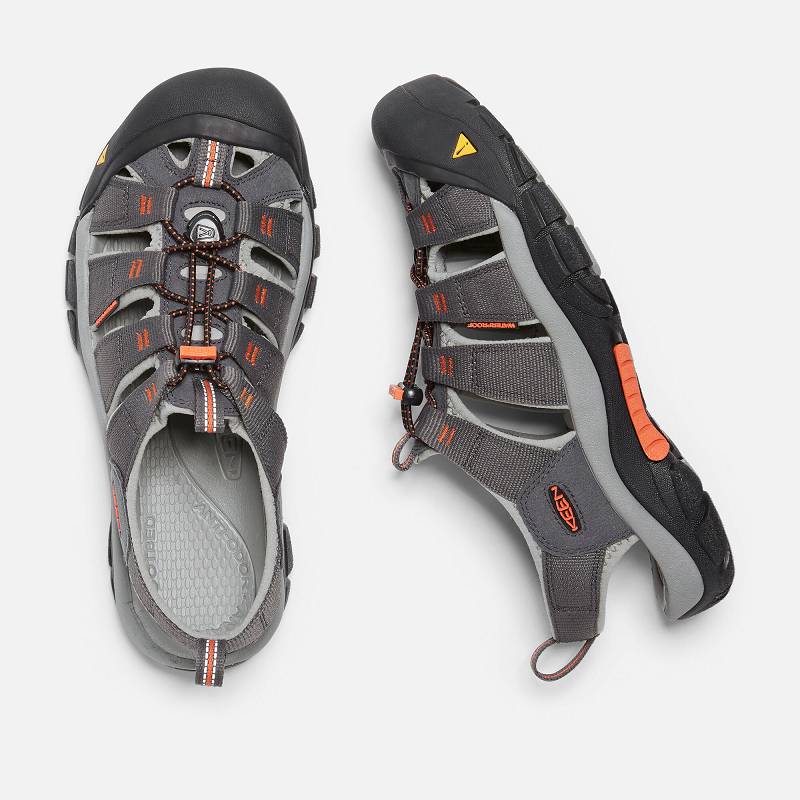 Keen Newport H2 Trekkingsandalen Herren DE-40197 Magnet/Nasturtium - Keen Herrenschuhe Grau